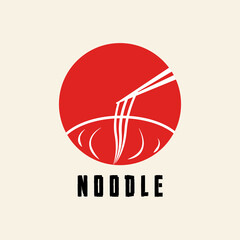 logo noodle design illustration image icon