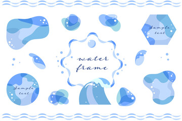 水　フレーム　あしらい　枠　