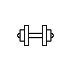 barbell icon vector. barbell illustration. barble icon flat design vector