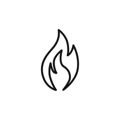 Fire sign. Fire fire icon isolated on a white background. Vector illustration