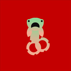 snake in the form of a heart