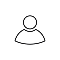 User icon in trendy flat style isolated on gray background. User silhouette symbol for your website design, logo, app, UI. Vector illustration, EPS10.