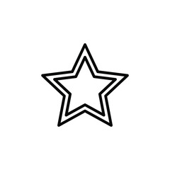 star shape logo. alone white star, star illustration