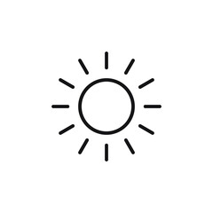 Line Sun Icon. sun icon illustration. sun vector