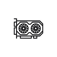 GPU Graphics card icon. gpu vector illustration