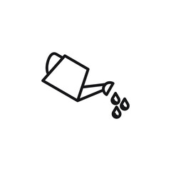 water jug ​​icon, Irrigation symbol, Flat Vector Illustration, line vector, watering icon