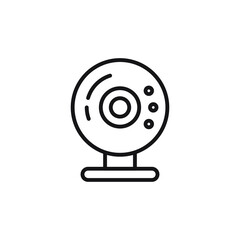 Webcam Icon Vector Design Template, cctv icon illustration, line icon