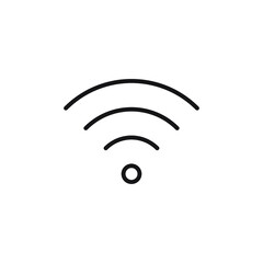 
Wifi connection signal vector icon, Wifi icon on white background, outline vector wifi signal