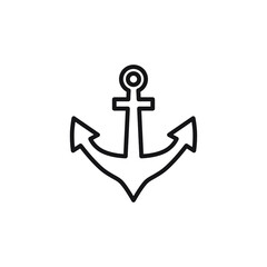 anchor icon. Anchor line design vector