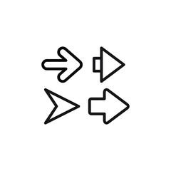 Arrow icon. Right arrow icon. Line arrow icon vector
