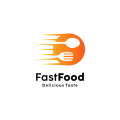 Obraz premium fast food logo design template