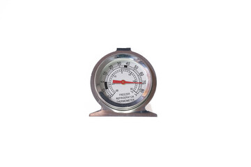 Analog steel thermometer for freezer and refrigerator temperature