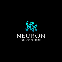 Neuron logo design icon template