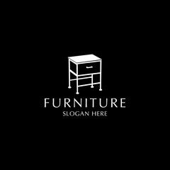 Furniture logo design icon template