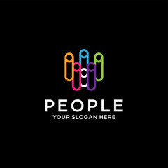 People logo design icon template
