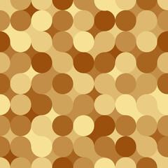 sandy brown repetitive background with circles. vector seamless pattern. geometric fabric swatch. wrapping paper. continuous print. endless design template for home decor, apparel, textile, cloth