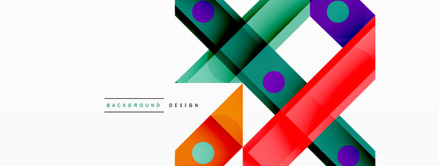 Bright colorful straight lines geometric abstract background. Trendy overlapping lines composition for wallpaper, banner, background or landing