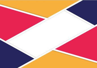 Colorful Background Geometric Overlap Layer Paper Cut on Dark with Space Design