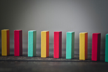 Obraz premium カラフルなドミノ