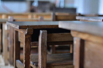 Fototapeta na wymiar 日本の古い教室の風景