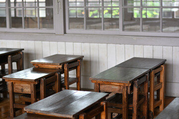 日本の古い教室の風景