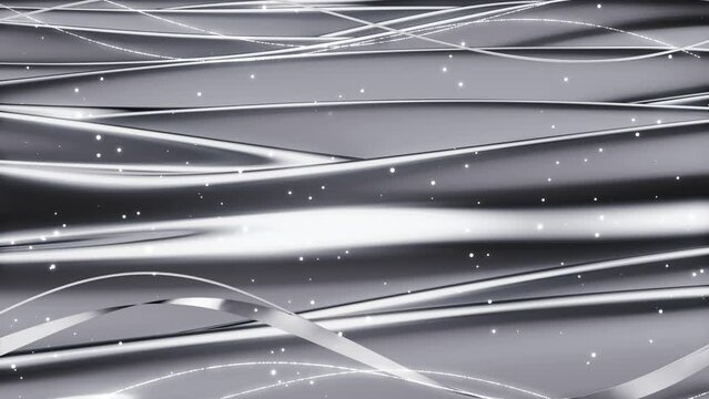 背景 銀 ウェーブ アブストラクト ループ