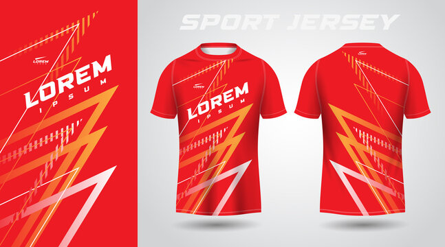 Red T-shirt Sport Jersey Design