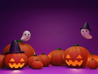 ハロウィン　背景　イラスト