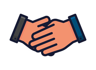 handshake cartoon icon