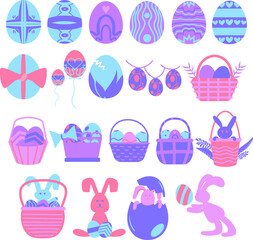 Easter Egg Illustration Set