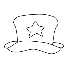 Hat USA , American USA 4th July concept