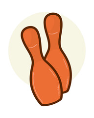 Fototapeta premium bowling pins sport icon