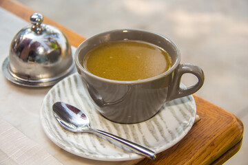 Cup of Coffee Nile view, shot is selective focus with shallow depth of field. Photos taken at Cairo Egypt