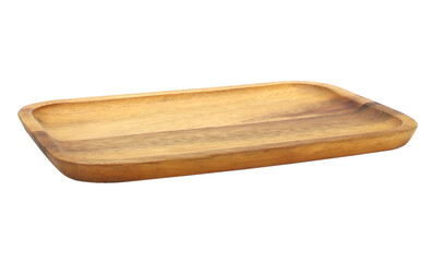 wood plate isolated on white background