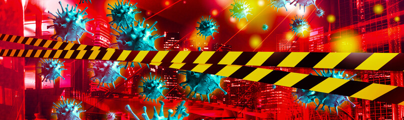 Corona virus background, pandemic risk concept. 3D illustration