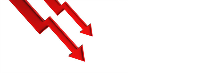 Econimical crisis concept. Spread in the world, economy is down. 3d illustration