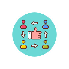 Social Media icon in vector. Logotype