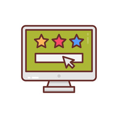 Rating icon in vector. Logotype