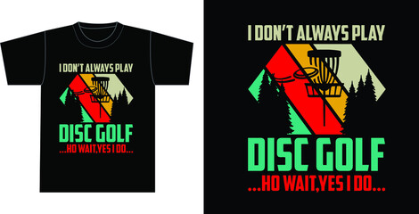Funny Vintage Disc Golf T-shirt Design 
