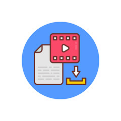 Download Content icon in vector. Logotype