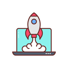 Startup icon in vector. Logotype