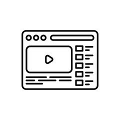 Video Marketing icon in vector. Logotype