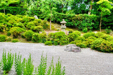 京都、一乗寺金福寺の庭園