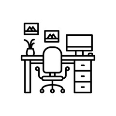 Work icon in vector. Logotype