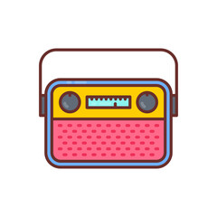 Radio Advertising icon in vector. Logotype