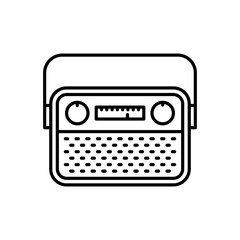 Radio Advertising icon in vector. Logotype