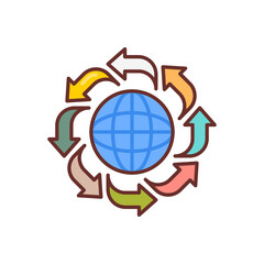 Global icon in vector. Logotype