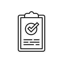 Result icon in vector. Logotype