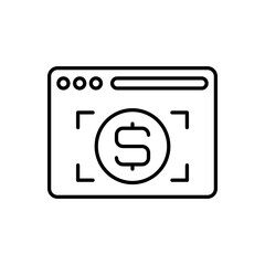 Monetization icon in vector. Logotype