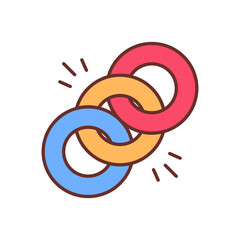 Broken Link icon in vector. Logotype